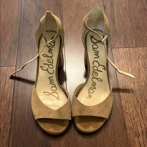 Sam Edelman Susie Block-Heeled Peep-Toe Shoes